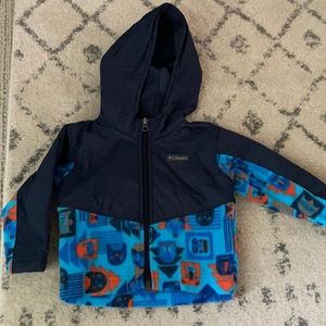 Columbia half fleece hooded jacket